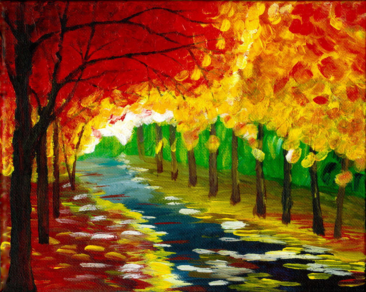 Art e. Acrylic Painting autumn.