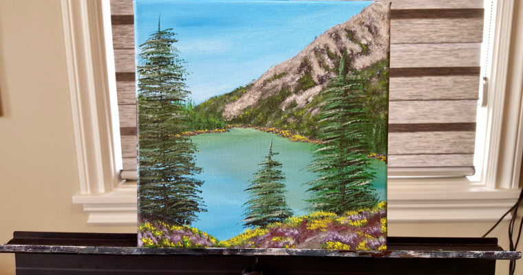 Time-Lapse Video – Bertha Lake Acrylic Painting