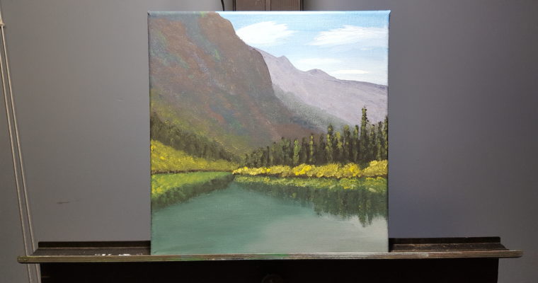 Painting Tutorial – Bertha Lake, Waterton