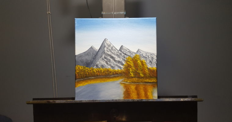 Fall Mountain Landscape Painting Tutorial