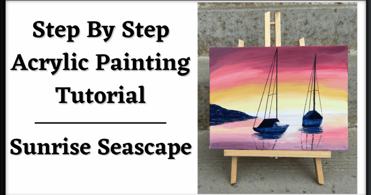 Sunrise Seascape Step-By-Step Acrylic Painting Tutorial