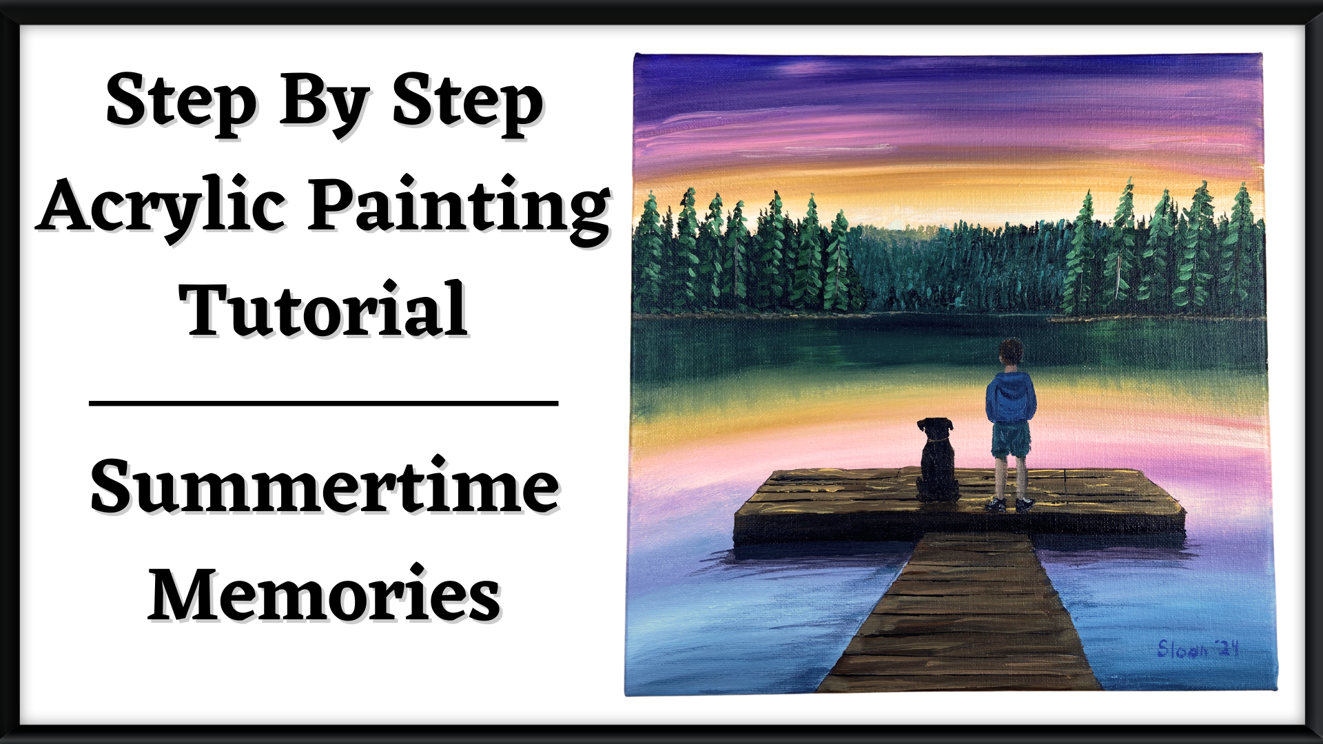 How to Paint – Summertime Memories – Step-by-Step Acrylic Painting Tutorial